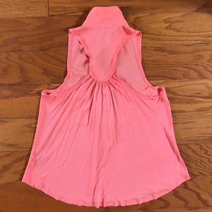 Coral Rock & Republic Racerback Collared Shirt - L